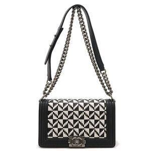 Chanel Leather Boy Chanel Matelasse Coco Mark 2way Chain Bag A67086